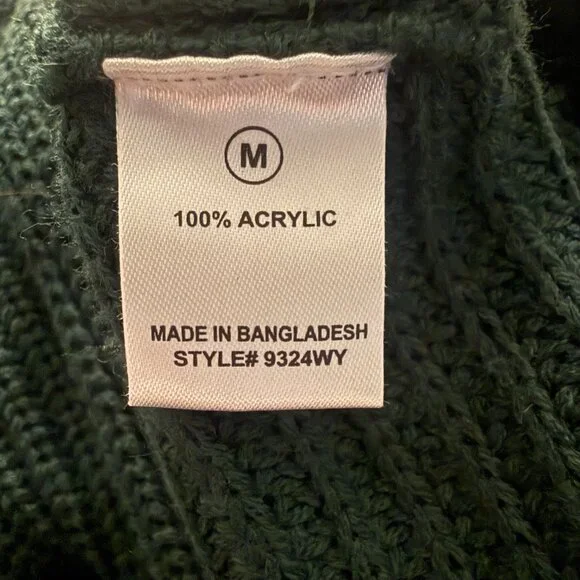 Fashion Nova Twist-Back Sweater | Hunter Green Knit | Size M - Picture 7 of 8